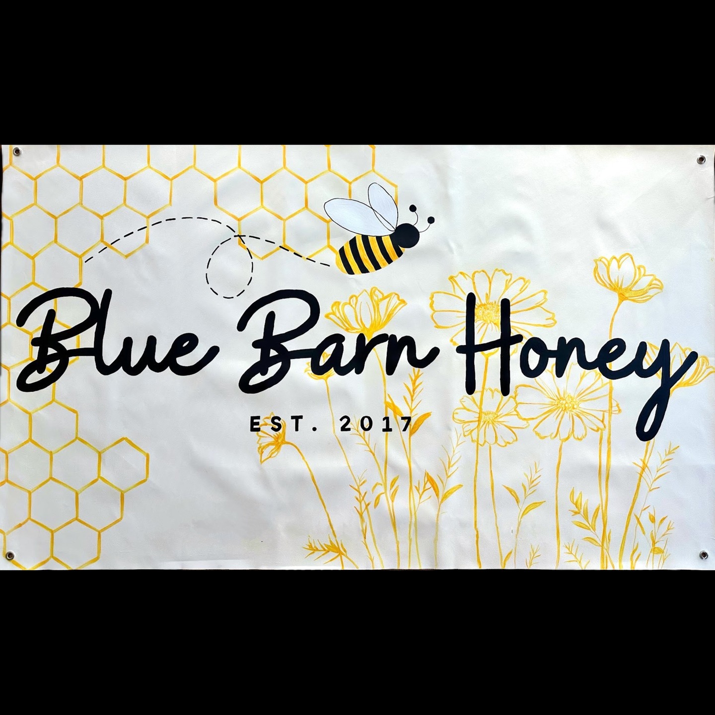 Barn sign mural featuring rustic farm artwork
